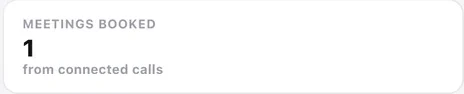 Meetings booked from connected calls. A follow-up sequence exists to raise this number, not the dial count.