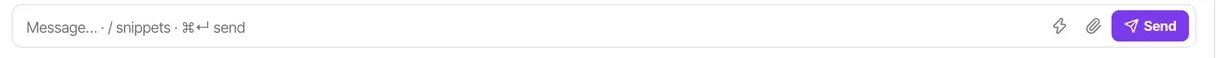 Canned messages are sent from here, inside a conversation already underway. No approval needed.